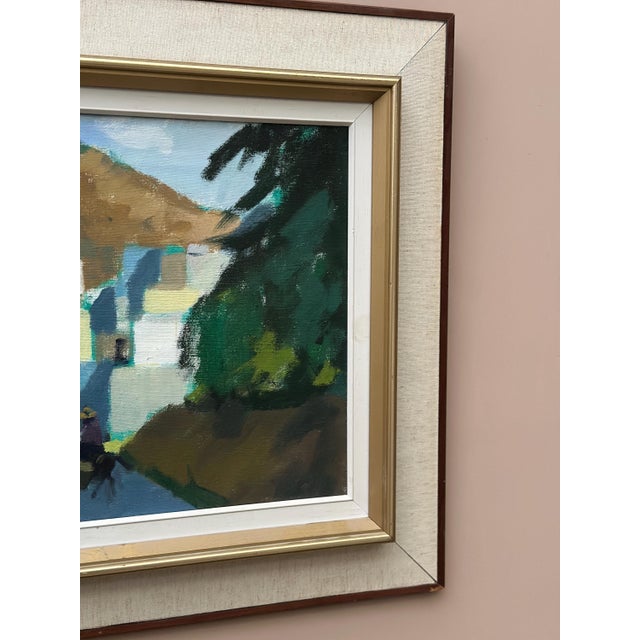 Stig Wernheden, Bergsby, Crete, 1960s, Oil on Canvas, Framed For Sale - Image 8 of 17