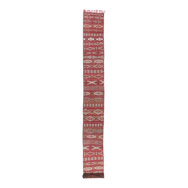 Vintage Zemmour Moroccan Kilim Rug, 02'08 X 27'00 For Sale