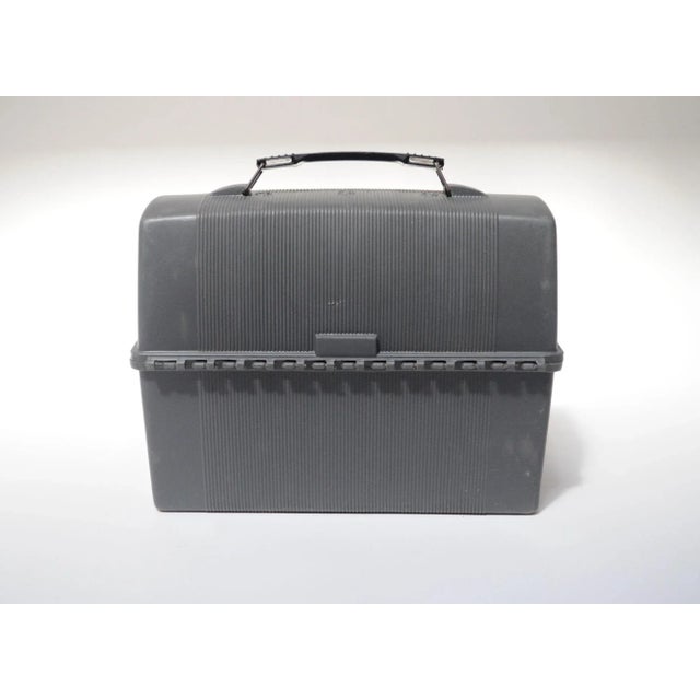 Vintage Thermos Brand Gray Plastic Work Lunch Box For Sale In New York - Image 6 of 12