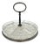 Vintage Glass Serving Tray with Silvered Handle, 1980s For Sale