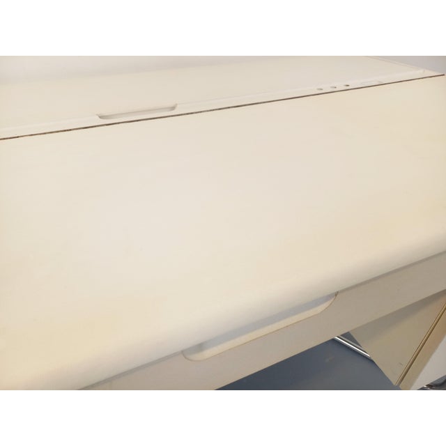 Vintage Bauhaus Style Desk in Melamine and Chromed Metal, 1970s For Sale - Image 6 of 11