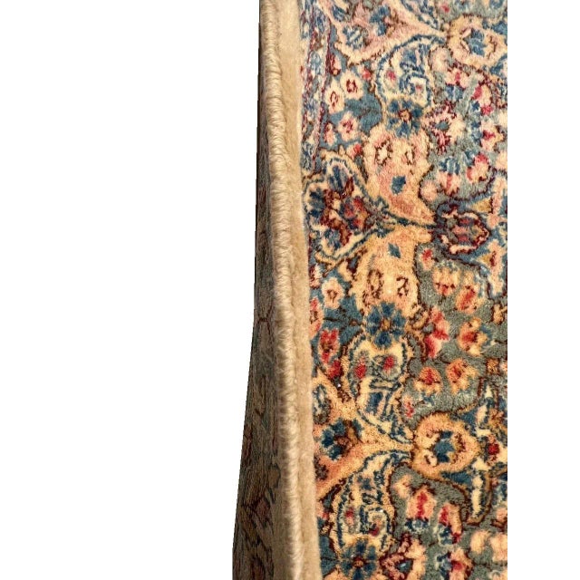 Early 21st Century Ivory Color Fine Hand Knotted Persian Kerman For Sale - Image 9 of 13