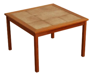 M°belfabrikken Toften Danish Modern Tile-Top Teak Side Table