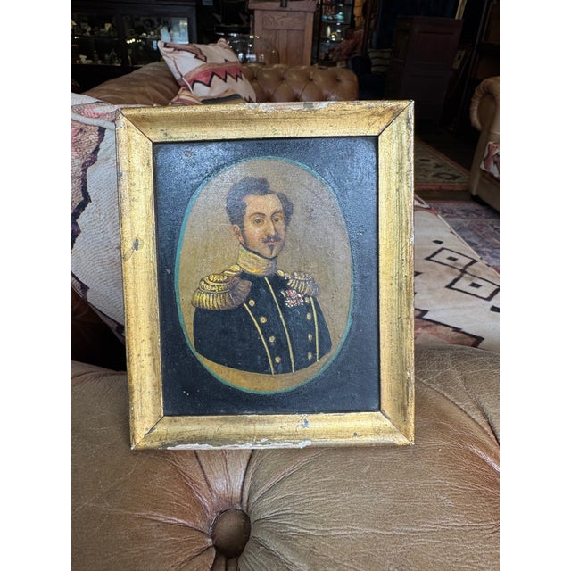 Late 19th Century Antique Painting of King Oscar I of Sweden and Norway For Sale - Image 5 of 9