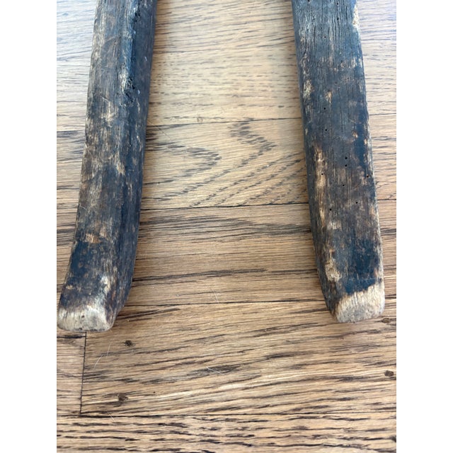 Tribal Early 20th Century Primitive African Carved Wooden Birthing Stool, Sculptural Form For Sale - Image 3 of 8