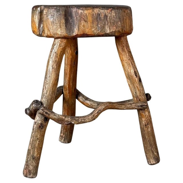 Late 19th Century Rustic Alpine Stool from Valle Daosta, Italy, 1890s For Sale - Image 18 of 18