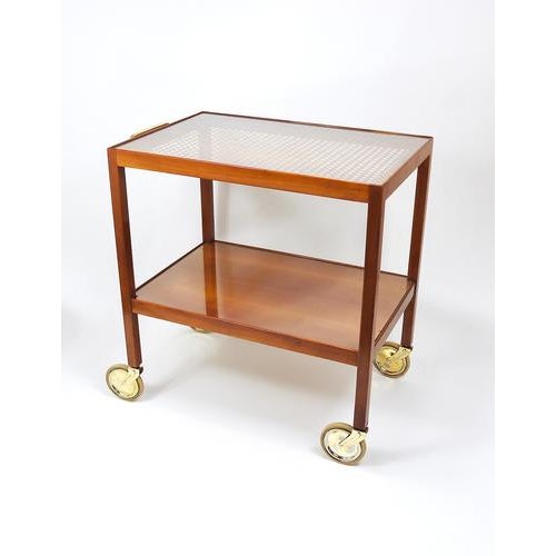 Bar Cart Serving Trolley by Julius Jirasek for Werkstätte Hagenauer, Vienna, 1930s For Sale - Image 3 of 18