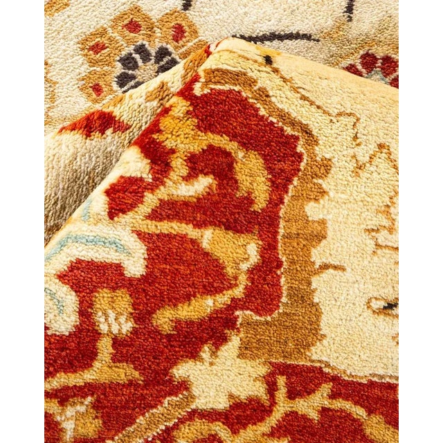 Textile Eclectic, One-of-a-Kind Hand-Knotted Area Rug in Ivory, 9' 2" x 12' 5" For Sale - Image 7 of 8