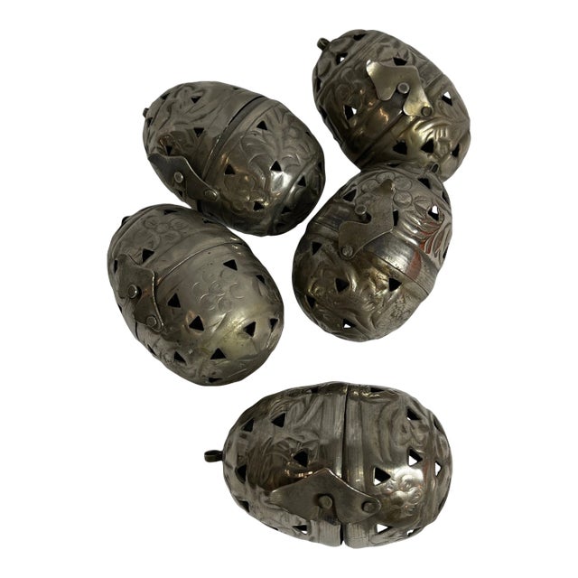 1980s Ornament Hinged Incense Potpourri- Set of 5 For Sale