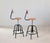 1950s Industrial Height-Adjustable Bar Stools by L Sautereau, 1950s, Set of 2 For Sale - Image 5 of 6