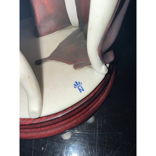 Ceramic Rare Giuseppe Armani 1994 Capodimonte Harlequin Jester Clown Figurine ~ 11.5" H For Sale - Image 7 of 12