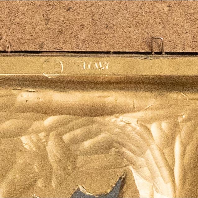 Plastic Vintage Italian Gilt Sunburst Mirror For Sale - Image 7 of 8