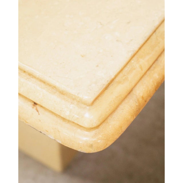 Travertine Post Modern Side Table Discover the possibilities with the perfect end table.