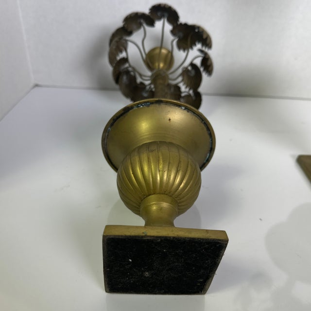 Pair of Vintage Palm Tree Candle Holders For Sale - Image 9 of 11
