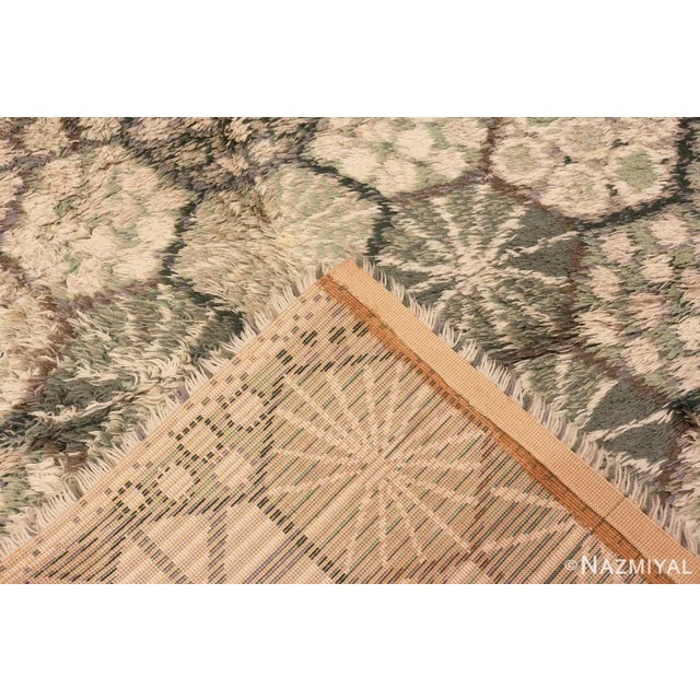 Nazmiyal Collection Geometric Mid Century Modern Scandinavian Marianne Richter Rya Shag Rug For Sale In New York - Image 6 of 6