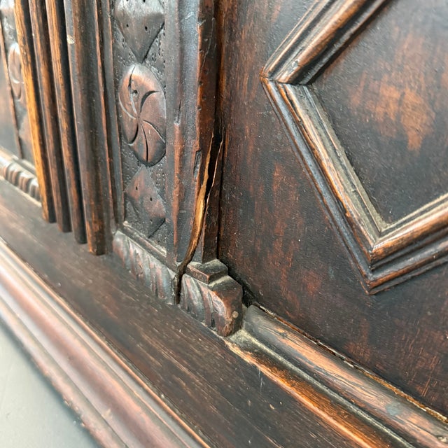 Antique Artisan Hand Carved Mahogany Blanket Chest Trunk For Sale - Image 9 of 10