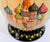 Wood Vintage Hand-Painted Russian Matryoshka Nesting Dolls, 5-Piece Moscow Landmark Set, Black Lacquer & Gold For Sale - Image 7 of 13