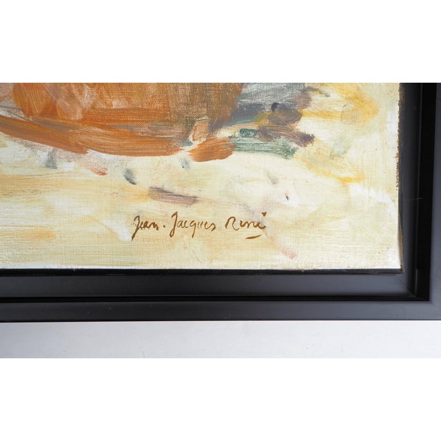 Summer in Houlgate Oil on Canvas by Jean-Jacques René, in Good conditions.