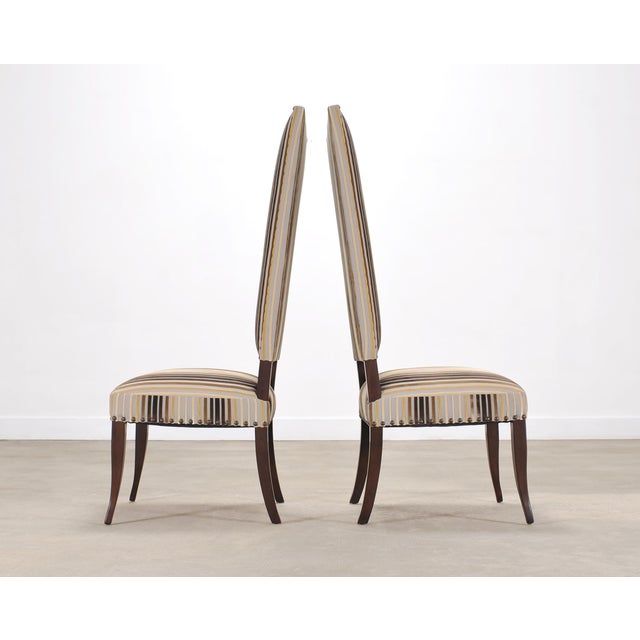Set of 12 Ferrell+Mittman Art Deco High-Back Dining Chairs For Sale - Image 9 of 18