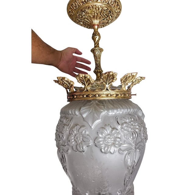 Metal Art Nouveau Lamp, 1920s For Sale - Image 7 of 8