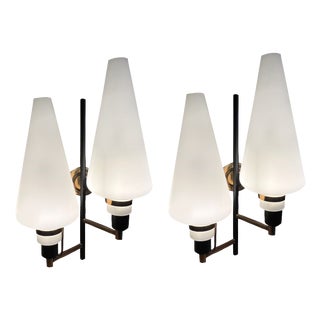 Large Italian Wall Lights, 1950s, Set of 2 For Sale