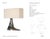 Anne-Marie Barton by Visual Comfort Signature Terra-Forma 23" Left Table Lamp in Museum Pewter with Bouclé Shade Designer:...