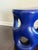 Contemporary Made Goods Hyde Stool in Glossy Cobalt Blue Reinforced Concrete Sculptural Modern Organic Side Table For Sale - Image 3 of 12