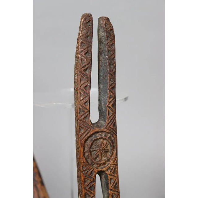 Antique Afghanistan Hand-Carved Hook Nuristan, 1890s For Sale - Image 10 of 13