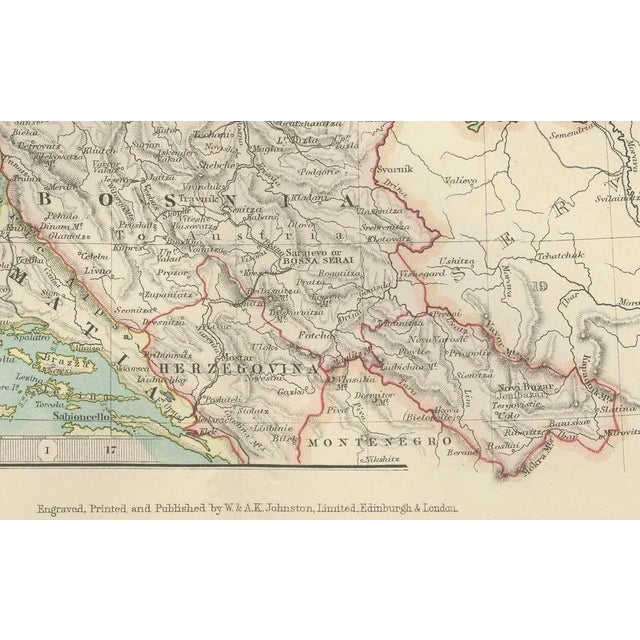 Antique Map of the Austro-Hungarian Monarchy, 1903 For Sale - Image 3 of 10