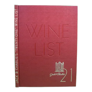 "Jack & Charlie's 21 Wine List" 1954 Kriendler, Maxwell a [Edited By]