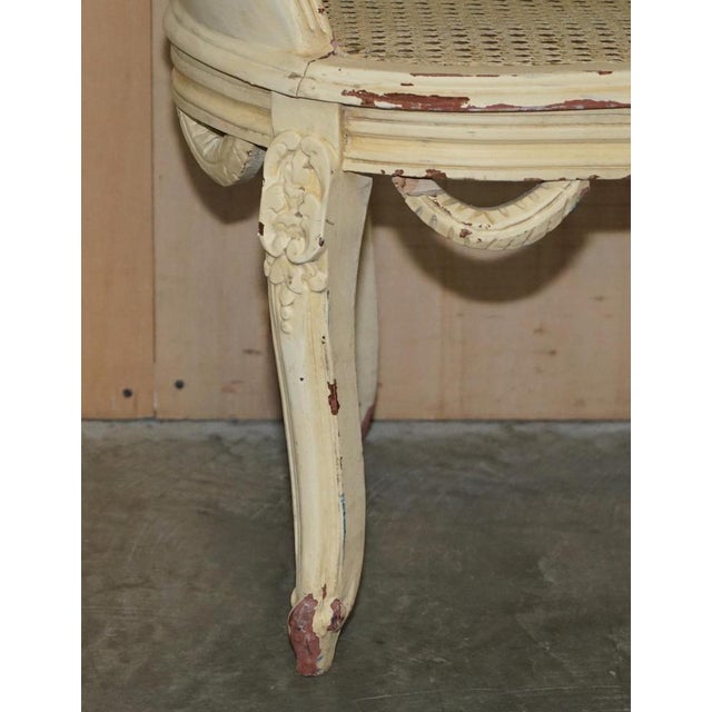 Late 19th Century Antique French Window Seat Bench, 1880 For Sale - Image 5 of 18