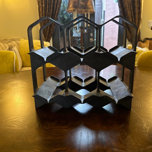 1960s Vintage 1960s Modernist Plastic Wine Rack Mid Century Modern Atomic Switzerland For Sale - Image 5 of 7