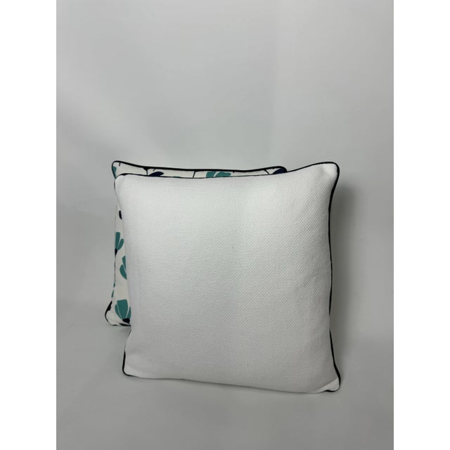 Textile Belle Maison Penny in Aqua Pillows - Pair For Sale - Image 7 of 12