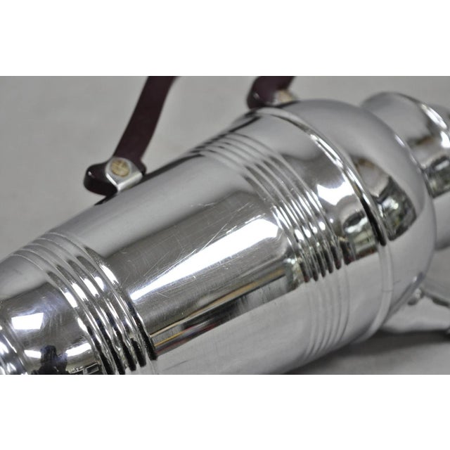 Art Deco Silver Plated Red Bakelite Handle Martini Bar Cocktail Shaker Pitcher For Sale - Image 9 of 12