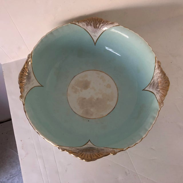 Ceramic Antique Washbowl Set 2-Piece Robins Egg Blue For Sale - Image 7 of 10