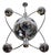 Reggiani Mid-Century Modern Space Age Italian Chrome Chandelier, 1960 For Sale - Image 4 of 7