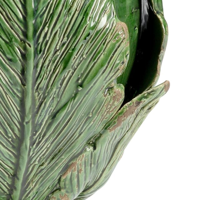 Aged emerald green hand glazed porcelain