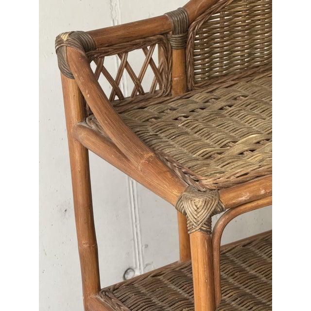 Vintage Wicker Etagere, 1970s For Sale - Image 6 of 7