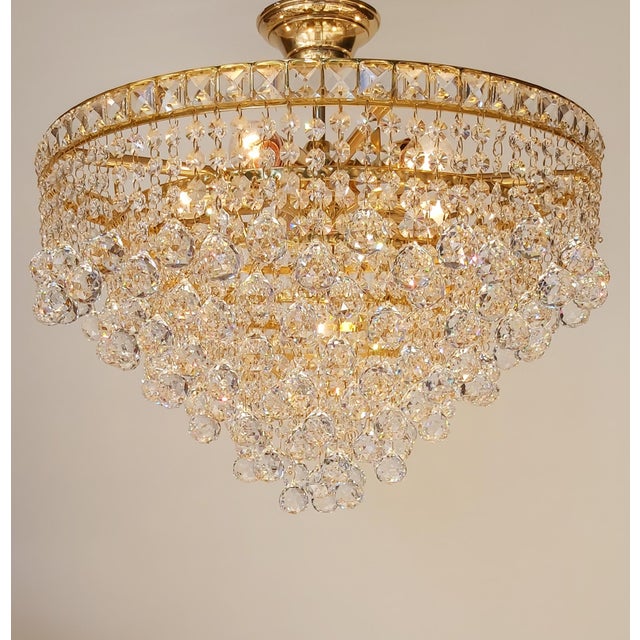 1980s MidCentury Swarovski Crystal Chandelier Chairish