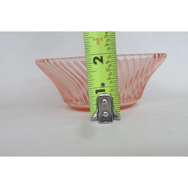 Pink Federal Glass Pink Depression Era Cereal Bowl Diana Swirl Optic Pattern 4942b For Sale - Image 8 of 11