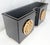 Large Asian Black Lacquer Large Carved Wood Door Pulls 8 Drawer Dresser Credenza For Sale - Image 10 of 17