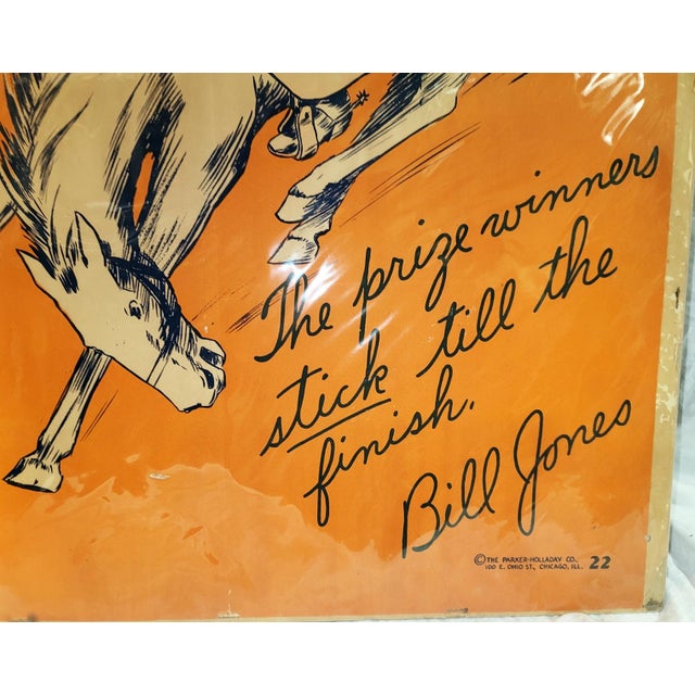 Original 1927 Large Bill Jones Motivational Poster For Sale - Image 4 of 6