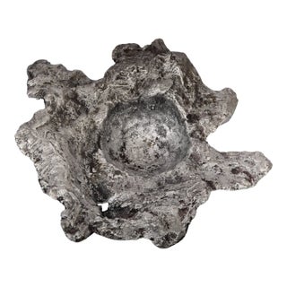 Circa 1960 Paul Evans Freeform Cast Aluminum "Crater" Dish For Sale