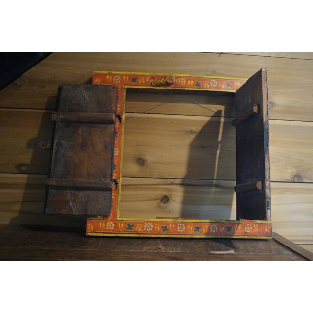 1960s Hand Painted Gopis Indian Window Wall Hanging For Sale In San Antonio - Image 6 of 7