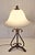 Vintage Table Lamp with Metal Base and Frosted Glass Shade, 2000s For Sale - Image 3 of 7
