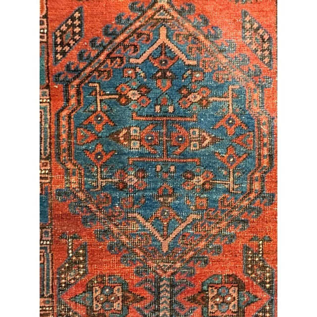 This is an Authentic wool pile genuine hand made antique Persian Heriz-
