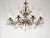 Antique 8 Light Glowing Glistening Gleaming Brass Cut Lead Crystal Chandelier For Sale In South Bend - Image 6 of 11