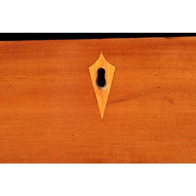 Peach Early 19th Century American Empire Cherry Wood Chest of Drawers For Sale - Image 8 of 13