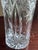 Mid-20th Century Bohemian Cut Crystal Vase Pinwheel Starburst Pattern Scalloped Rim For Sale In New York - Image 6 of 8