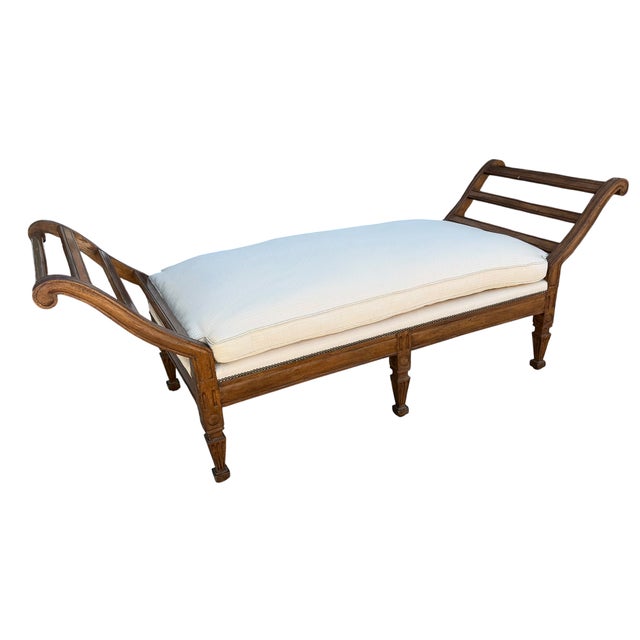 Rustic European Rose Tarlow Melrose House Chaise Lounge Daybed Settee For Sale - Image 3 of 5